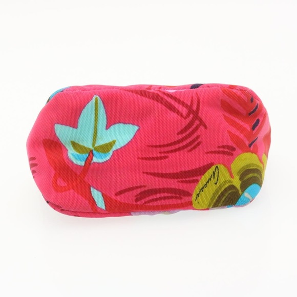 GUCCI Floral Pouch Nylon Pink Auth fm1065